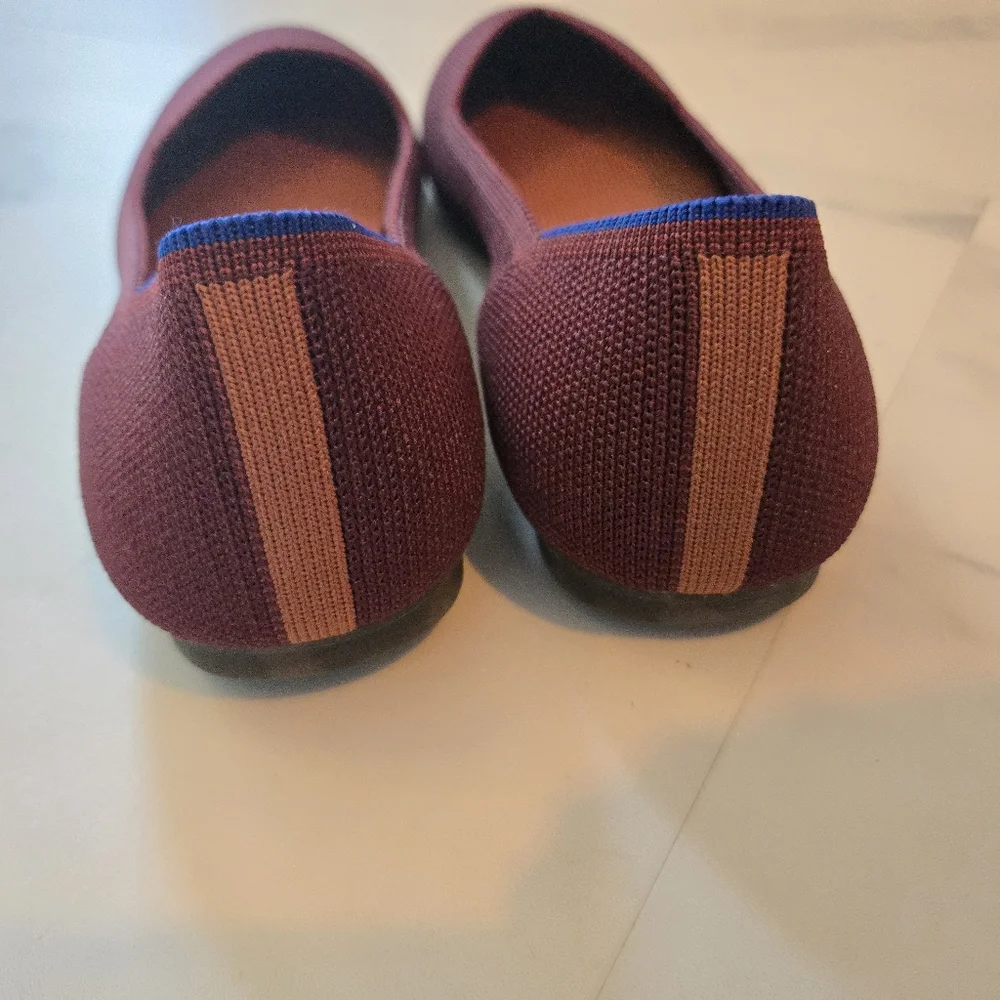 Rothy's Dark Red The Flat Round Toe Size 7 - Picture 2 of 4